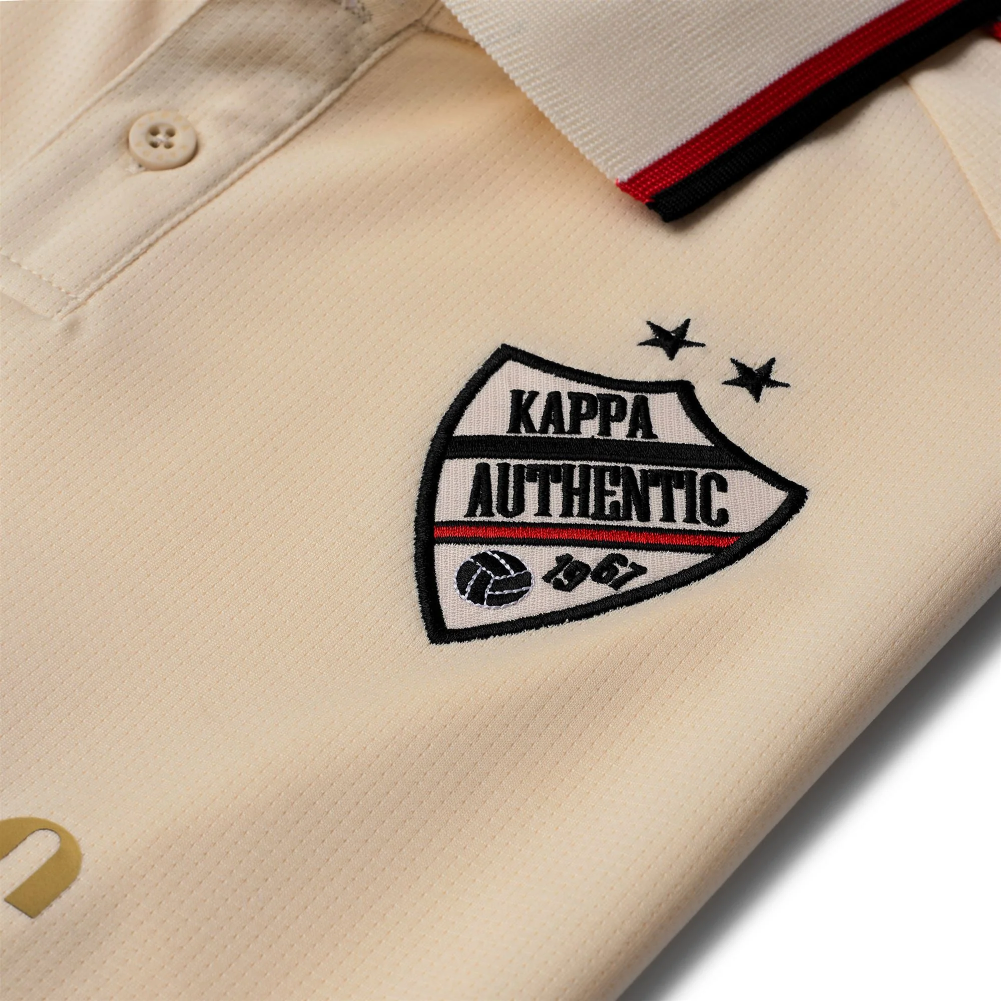 222 BANDA  STAFEN - Active Jerseys - Polo Shirt - Man - Beige Butter-Red Md Coral-Black - Image 4