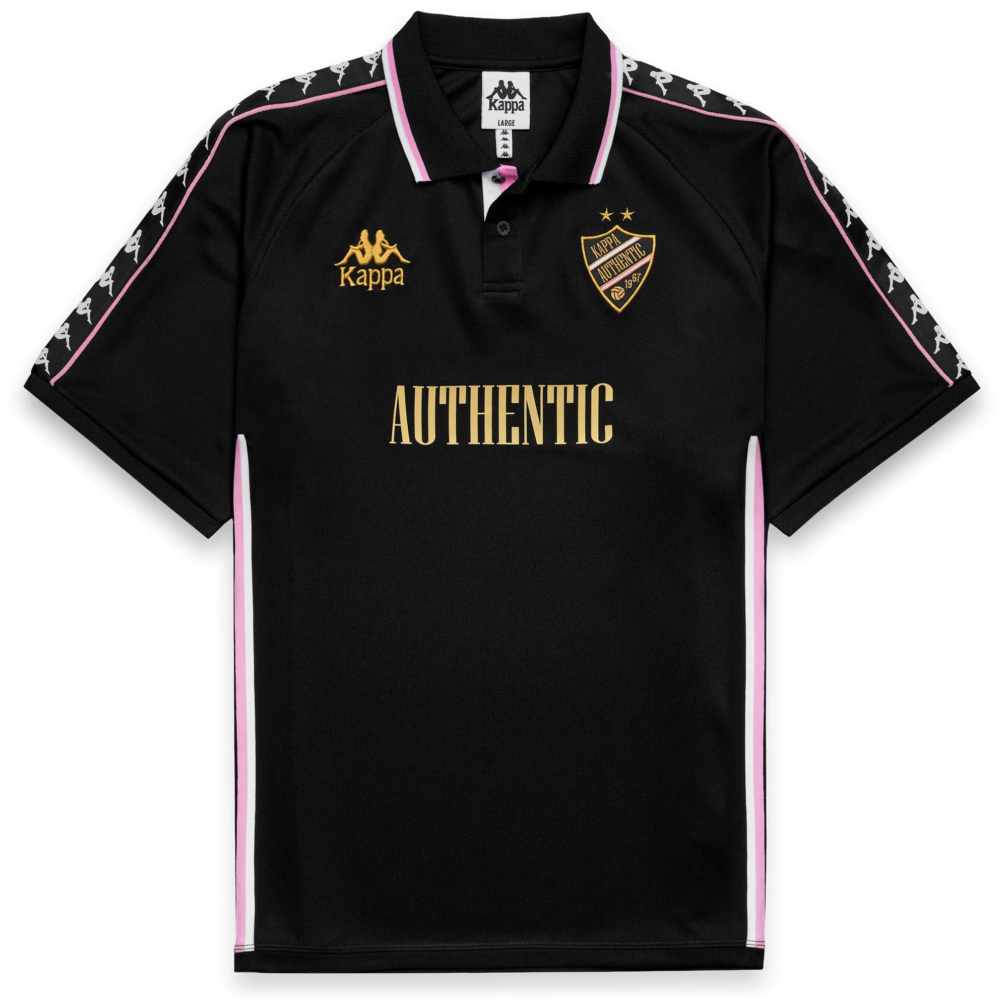 222 BANDA  STAFEN - Active Jerseys - Polo Shirt - Man - Black-Pink Prism-White-Yellow Gold Rich - Image 2