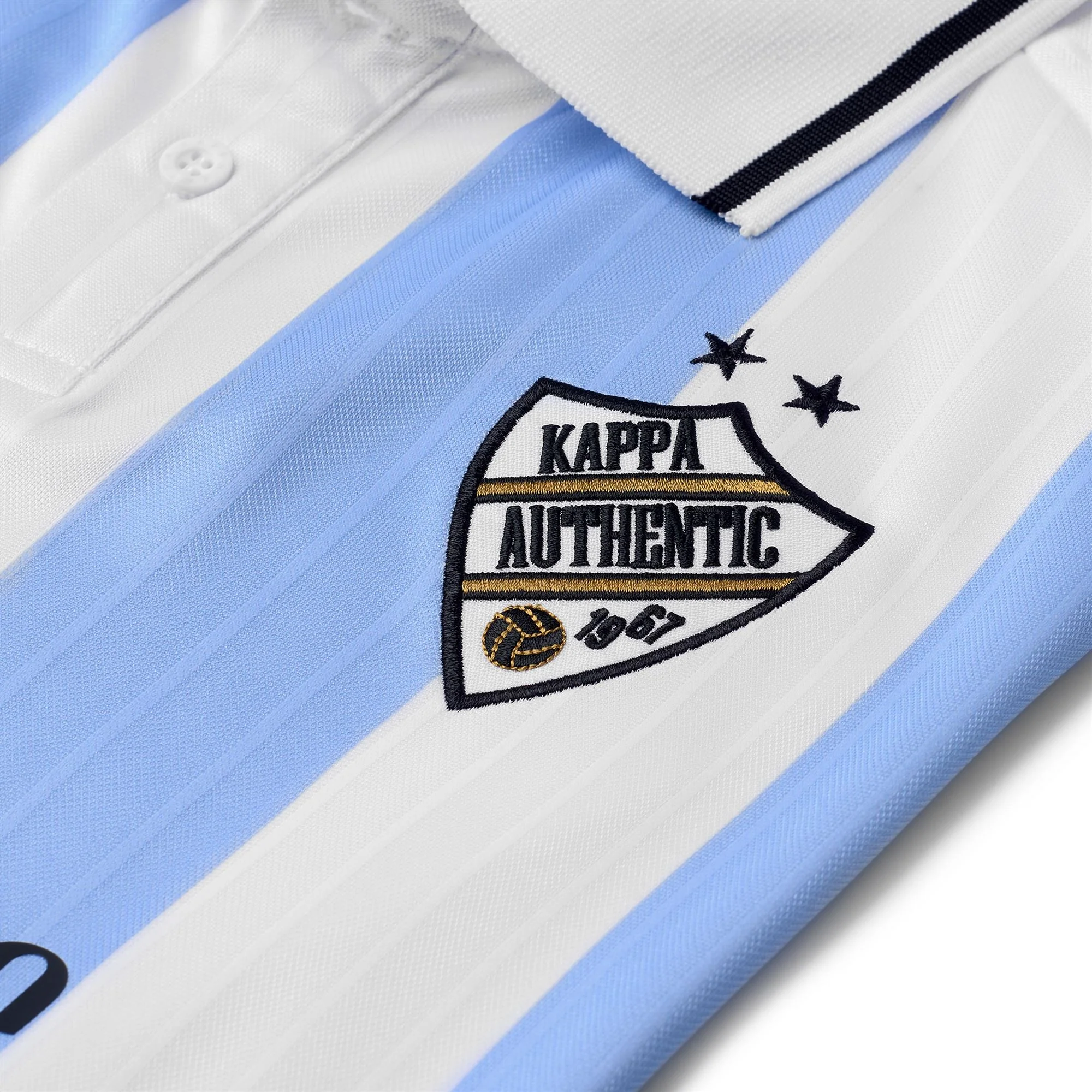 AUTHENTIC    SHAILEN - Active Jerseys - Polo Shirt - Man - White-Azure Airy-Black - Image 3