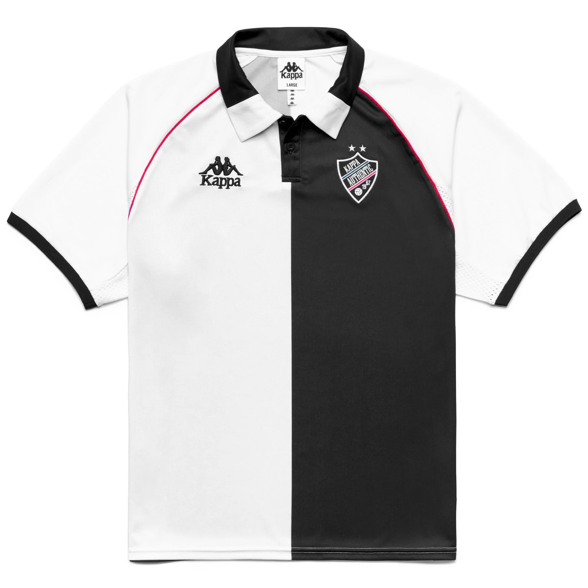 AUTHENTIC   SOLIN - Active Jerseys - Polo Shirt - Man - White-Black-Red Md Coral - Image 2