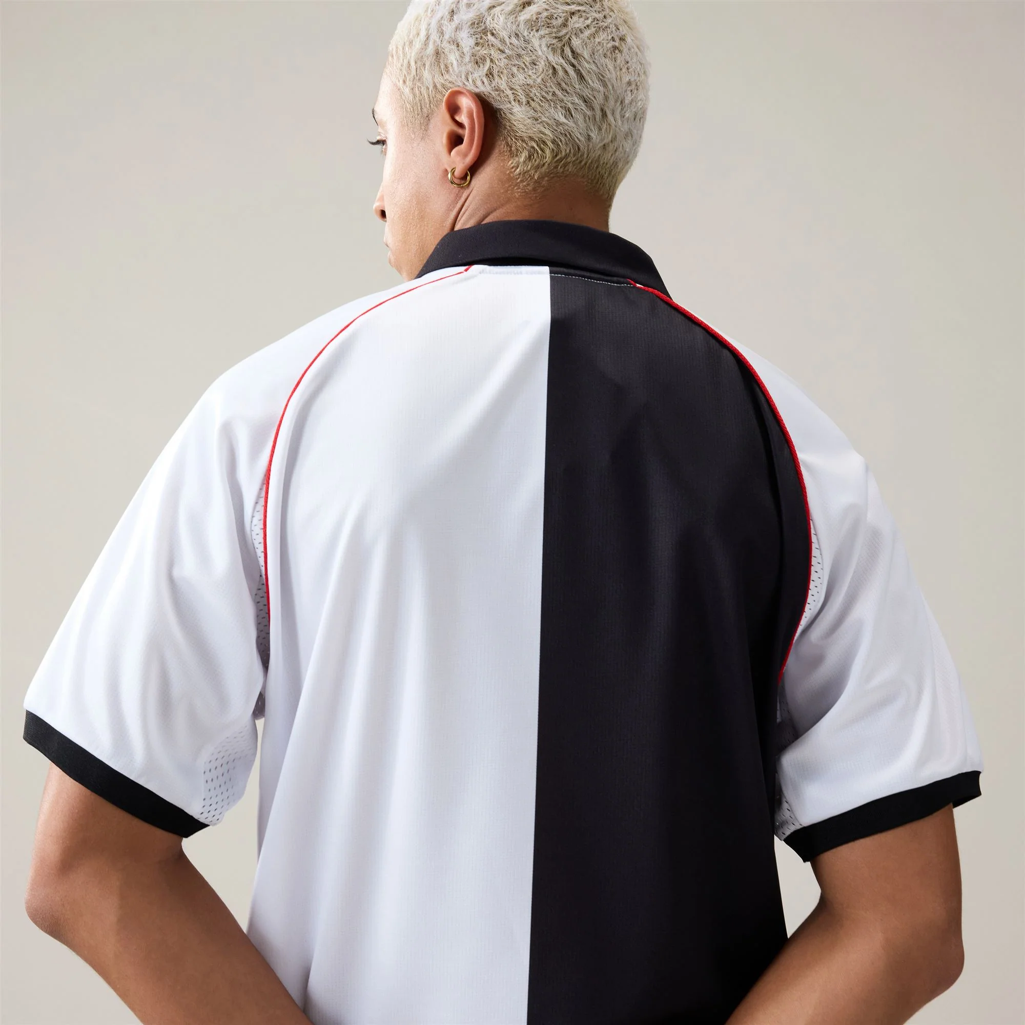 AUTHENTIC   SOLIN - Active Jerseys - Polo Shirt - Man - White-Black-Red Md Coral - Image 6