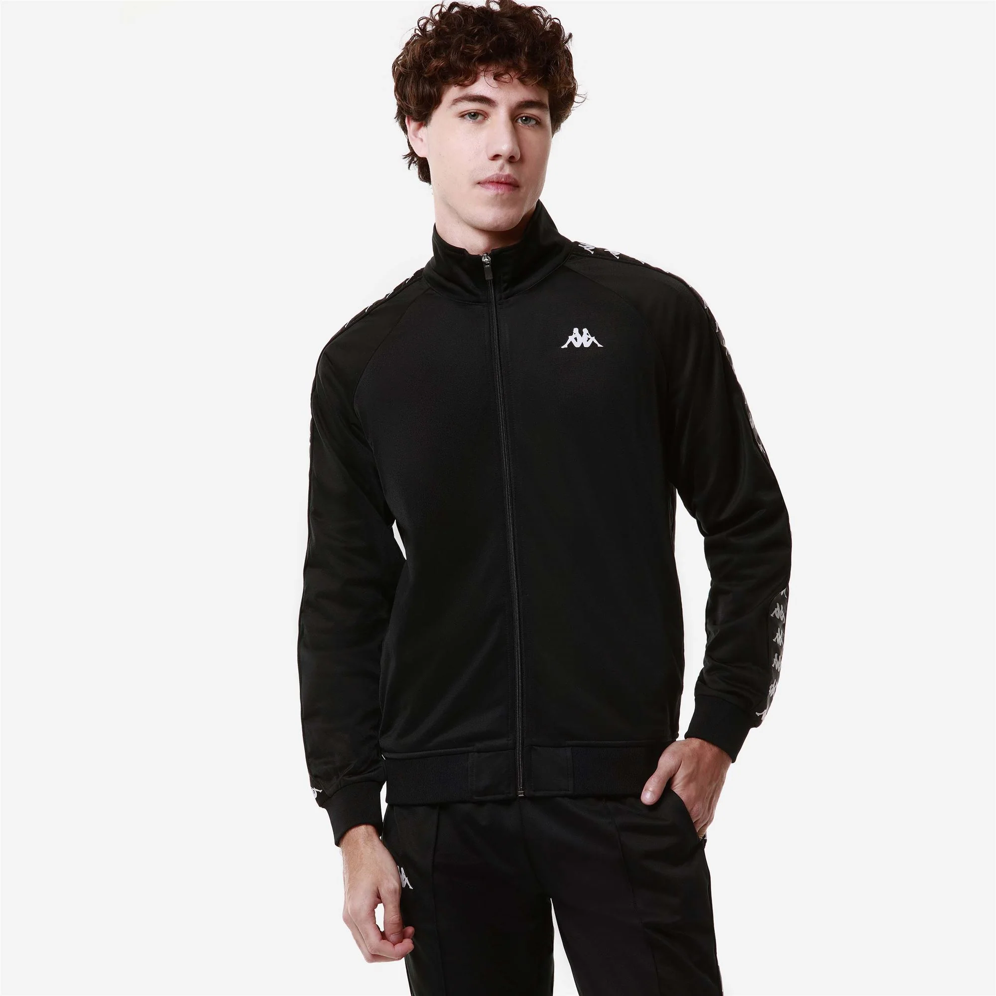 222 BANDA      ANNISTON SLIM - Fleece - Jacket - Man - BLACK-WHITE - Image 5