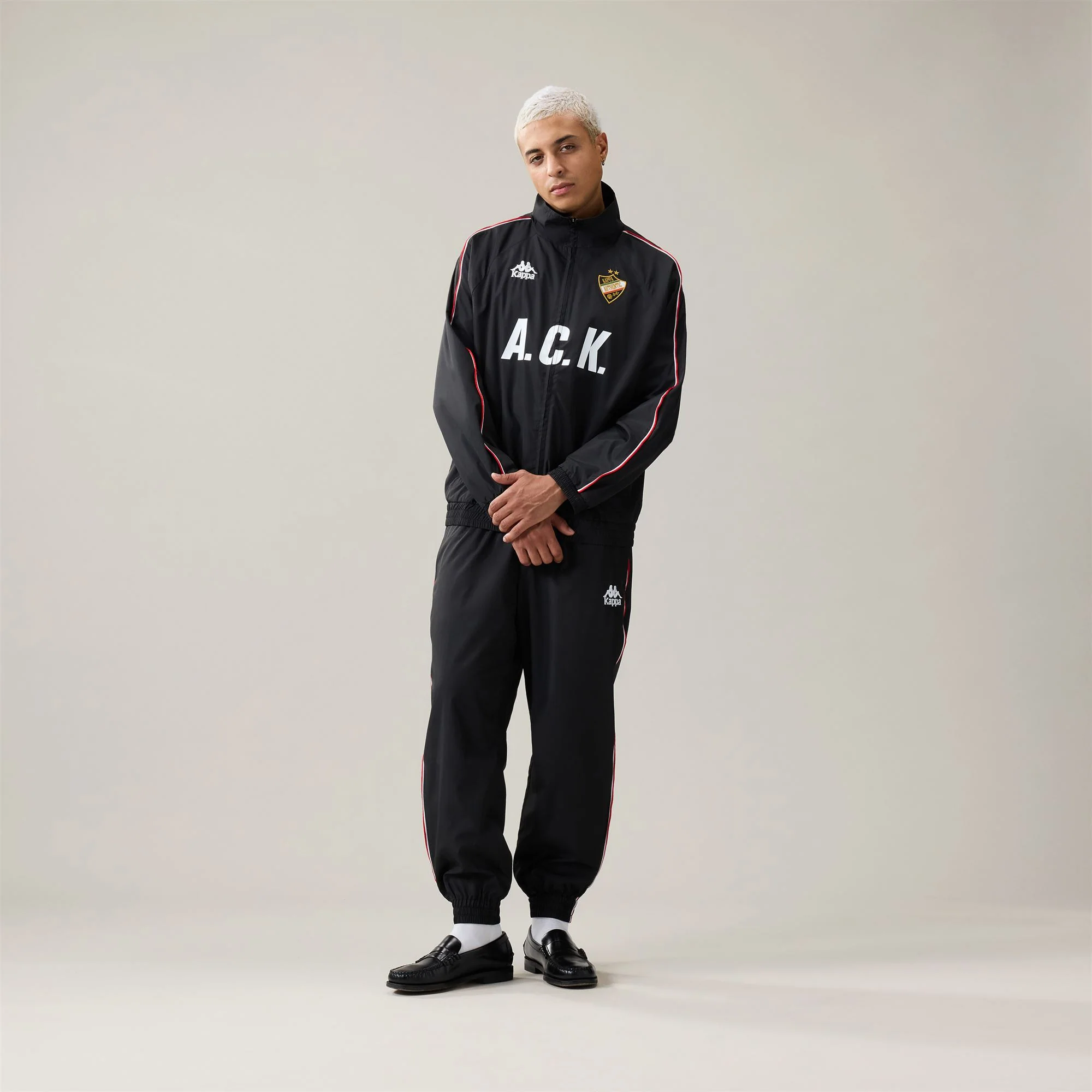 AUTHENTIC    SATYA - Fleece - Jacket - Man - Black-White-Red Md Coral - Image 5
