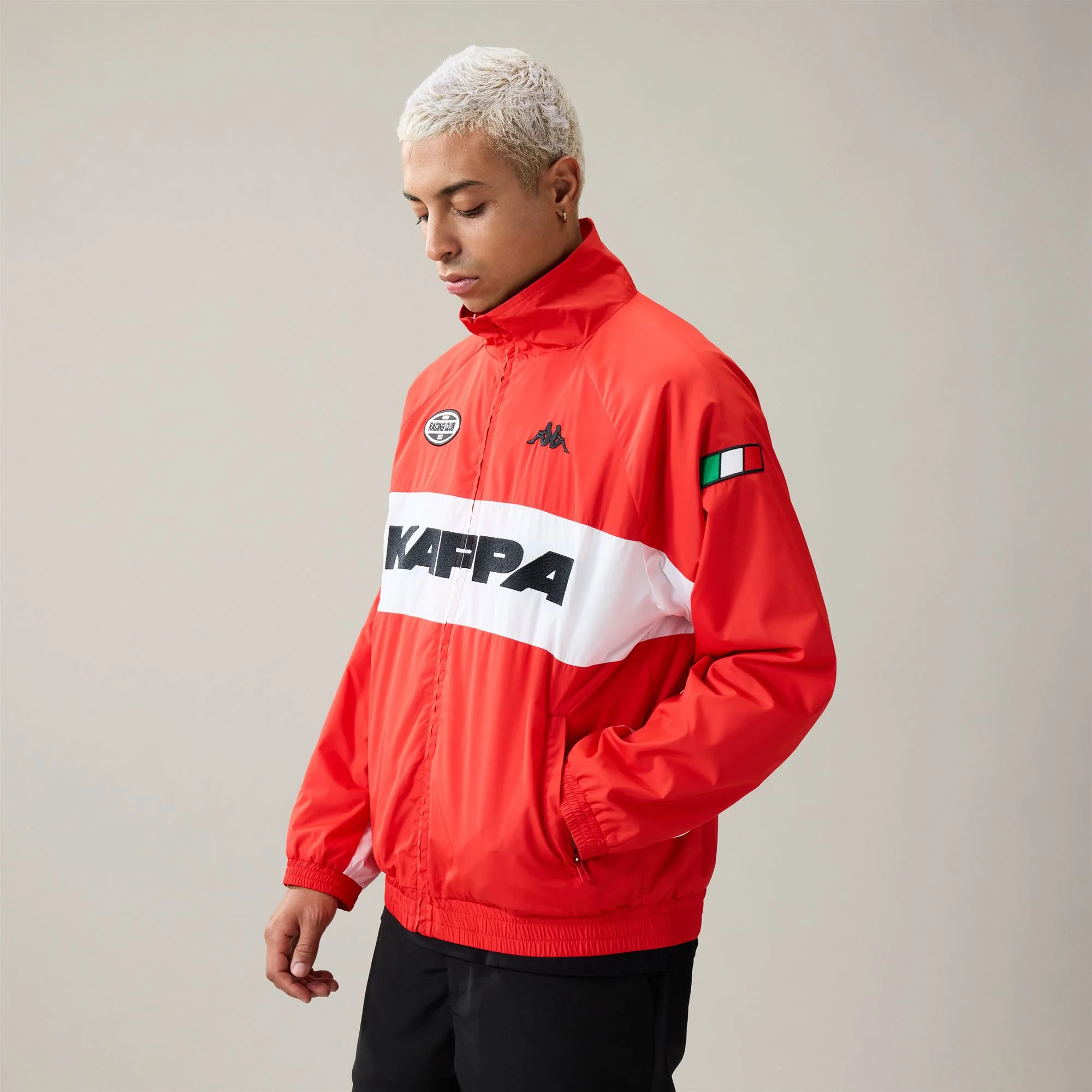 AUTHENTIC  SULLIX - Fleece - Jacket - Man - Red Md Coral-White-Black - Image 6