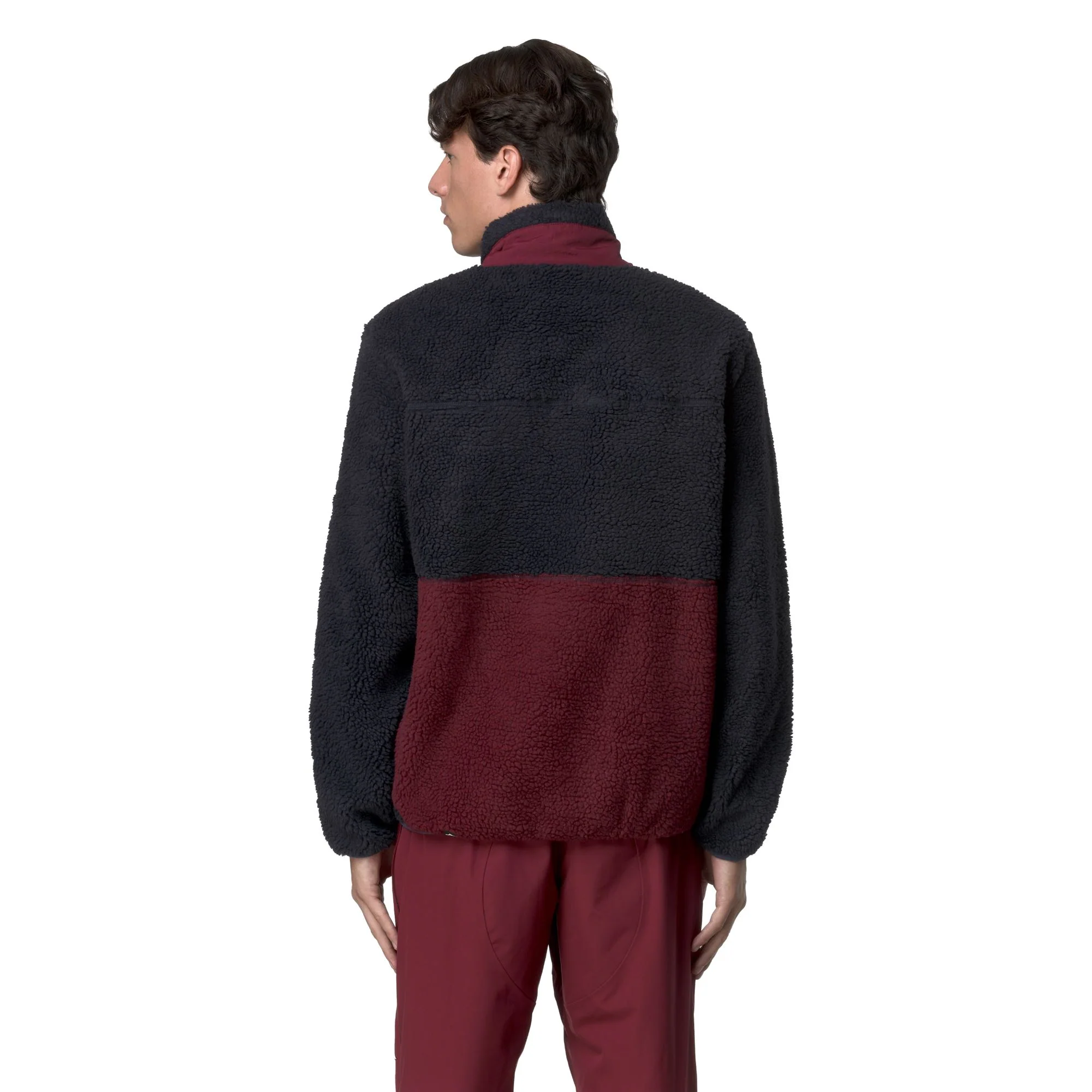 326 US - Fleece - Jacket - Unisex - Blue Baritone-Red Pomegranate - Image 6