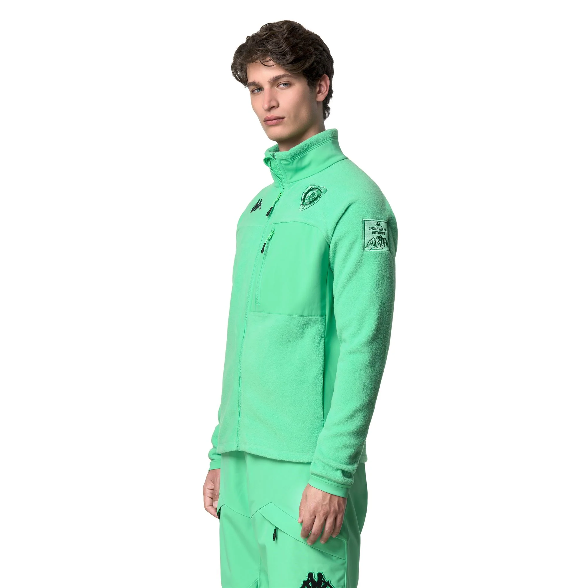 672 PREMIUM - Fleece - Jacket - Unisex - Green Irish-Black - Image 5