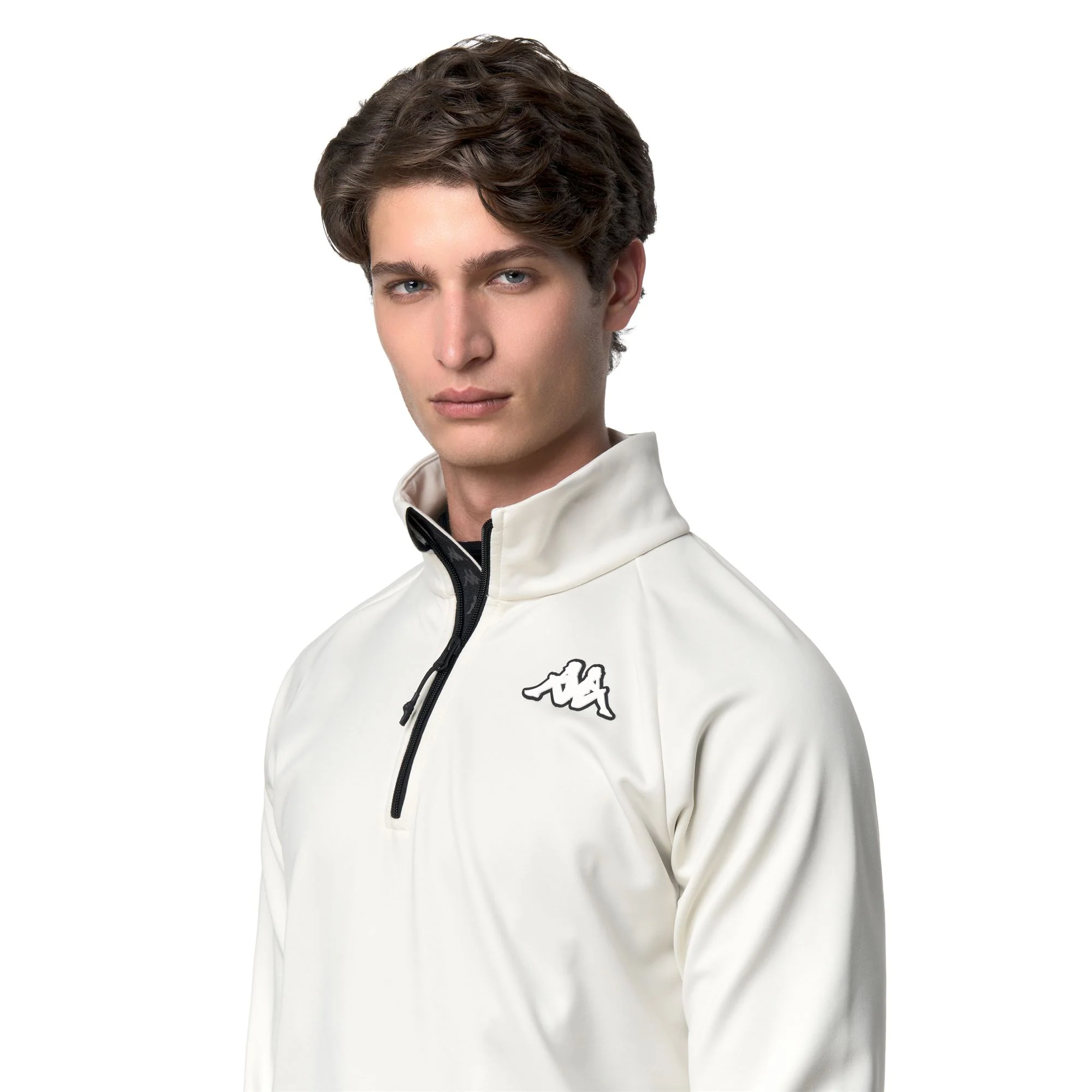 821 - Fleece - Jacket - Unisex - White Coconut-Black - Image 7