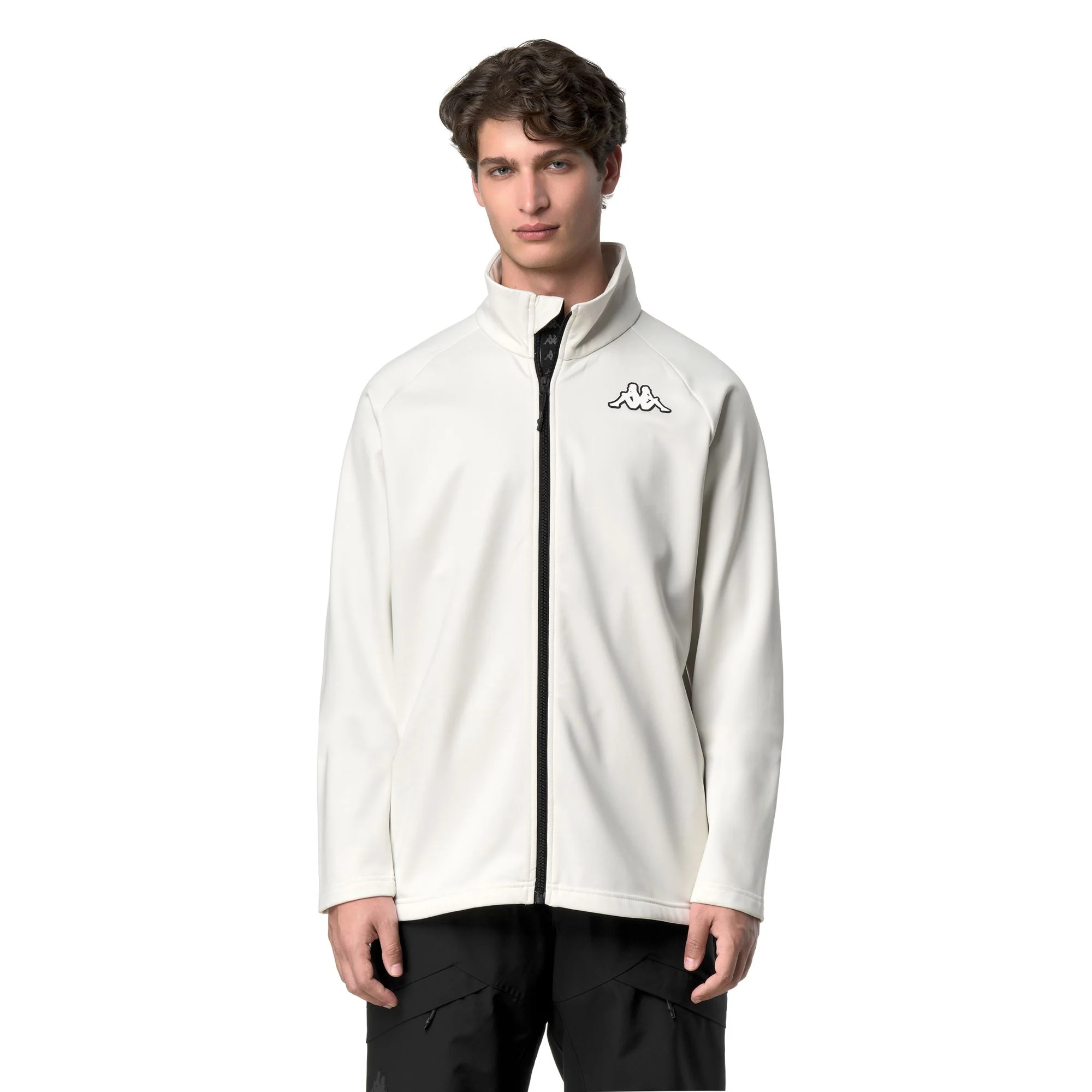 821FZ - Fleece - Jacket - Unisex - White Coconut-Black - Image 4