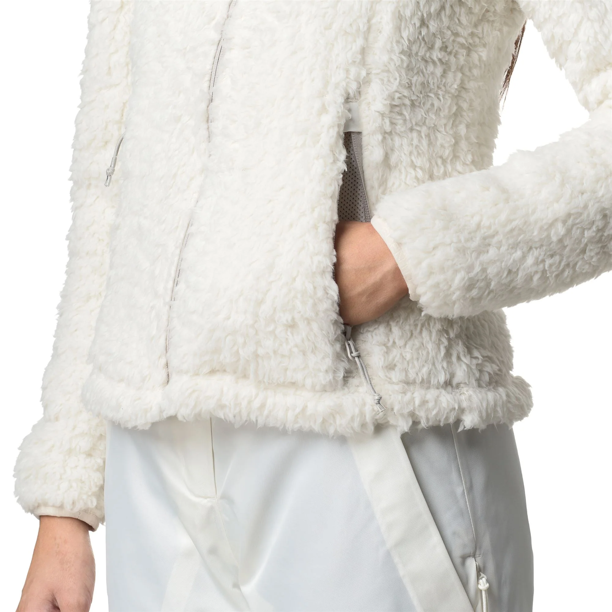 645C - Fleece - Jacket - Woman - White Coconut-Beige Stone - Image 7