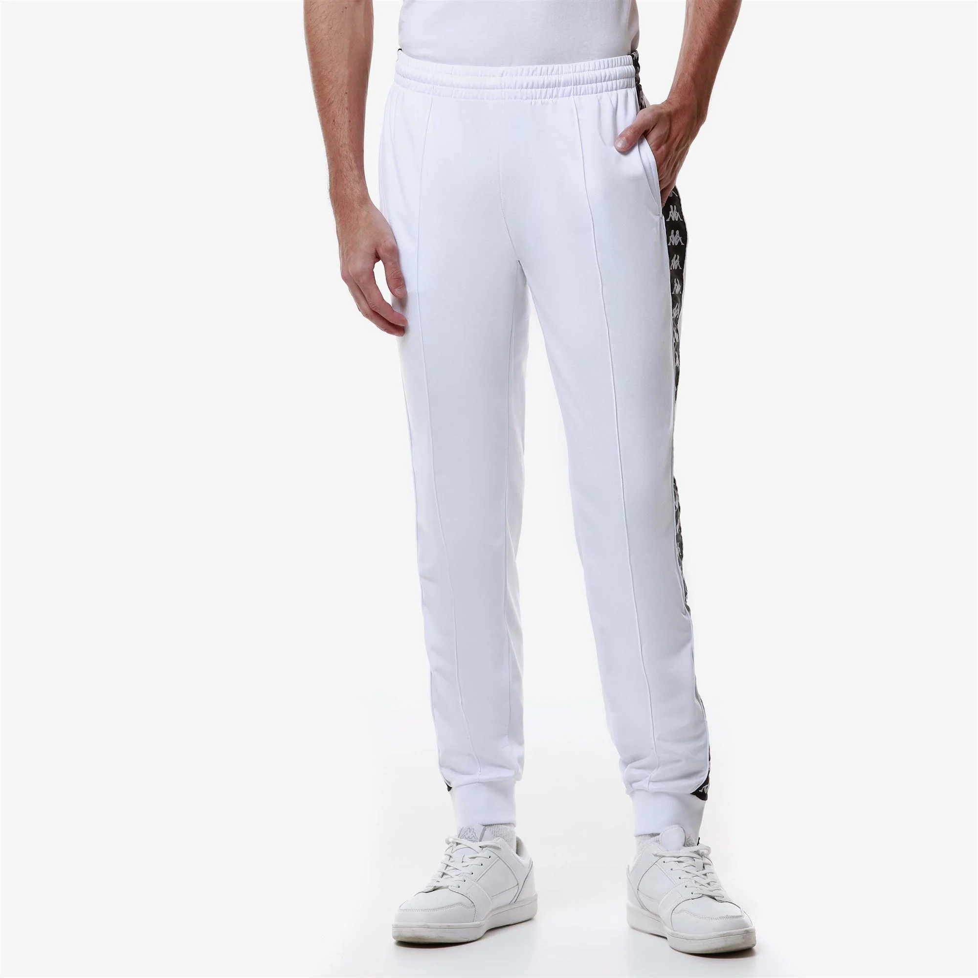 222 BANDA    RASTORIA SLIM - Pants - Sport Trousers - Man - WHITE-BLACK - Image 4