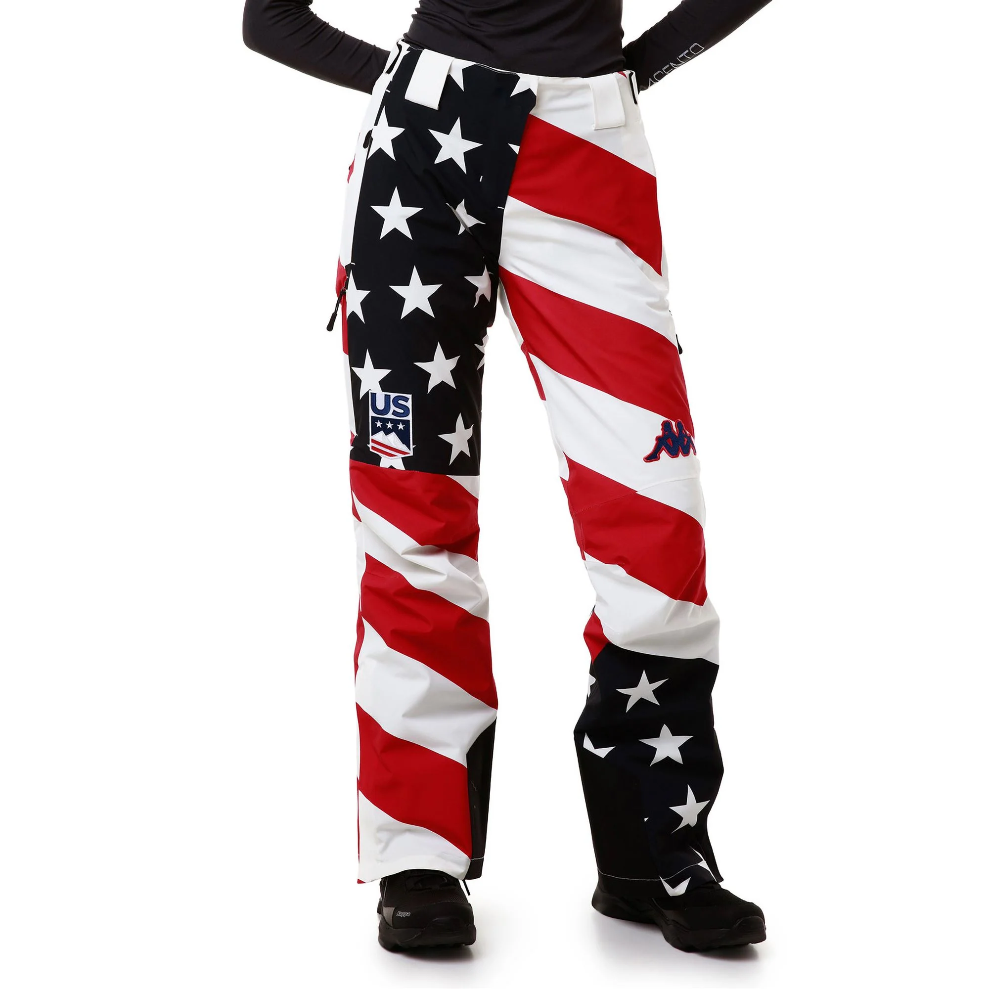 6CENTO 665G US - Pants - Sport Trousers - Woman - BLUE DK NAVY-WHITE MILK-RED-BLUE DK - Image 3
