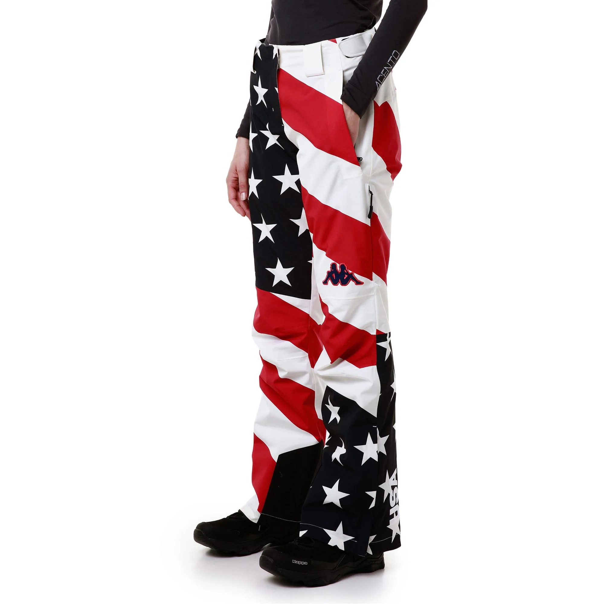 6CENTO 665G US - Pants - Sport Trousers - Woman - BLUE DK NAVY-WHITE MILK-RED-BLUE DK - Image 4