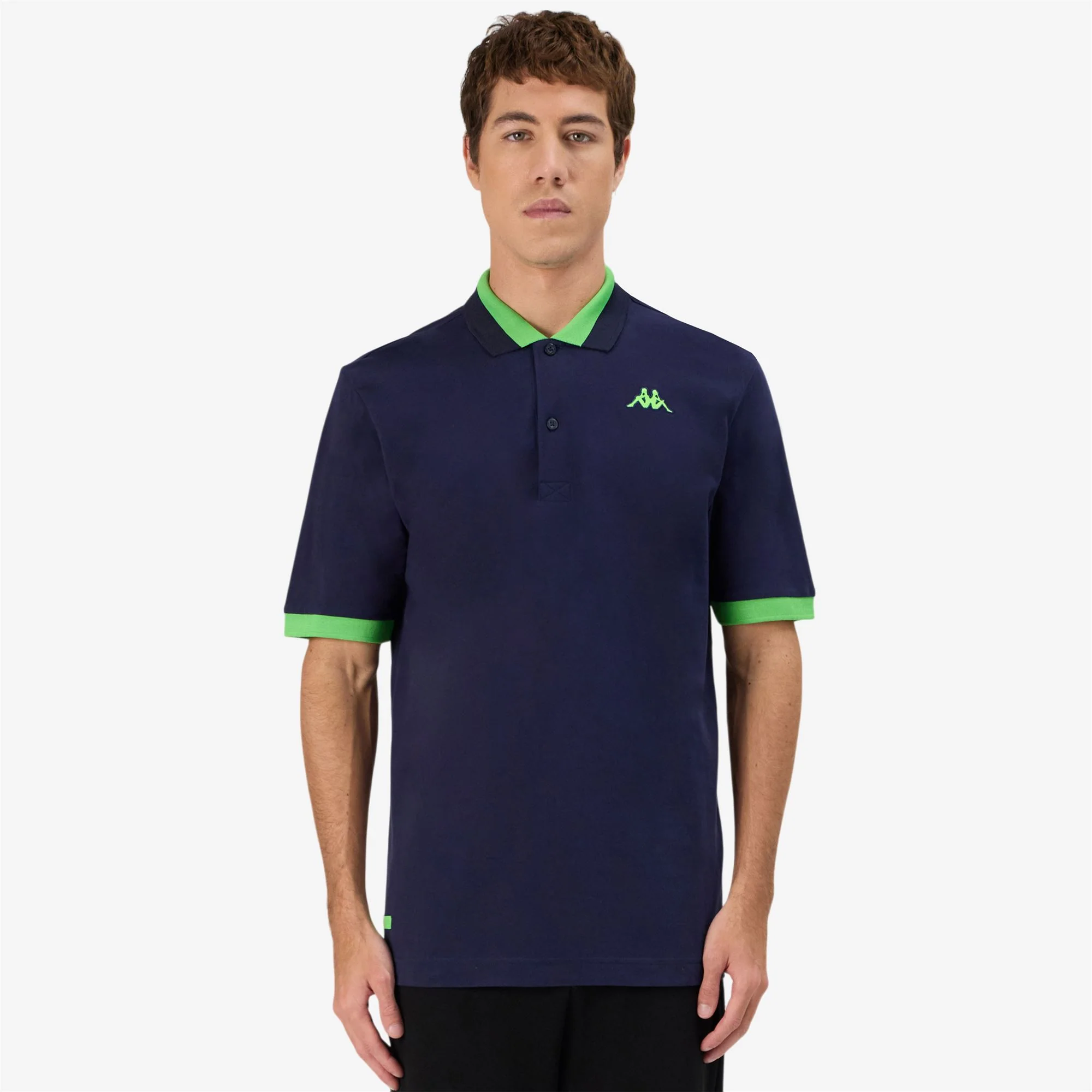 LOGO  NEON - Polo Shirts - Polo - Man - BLUE MARINE-NEON GREEN - Image 4