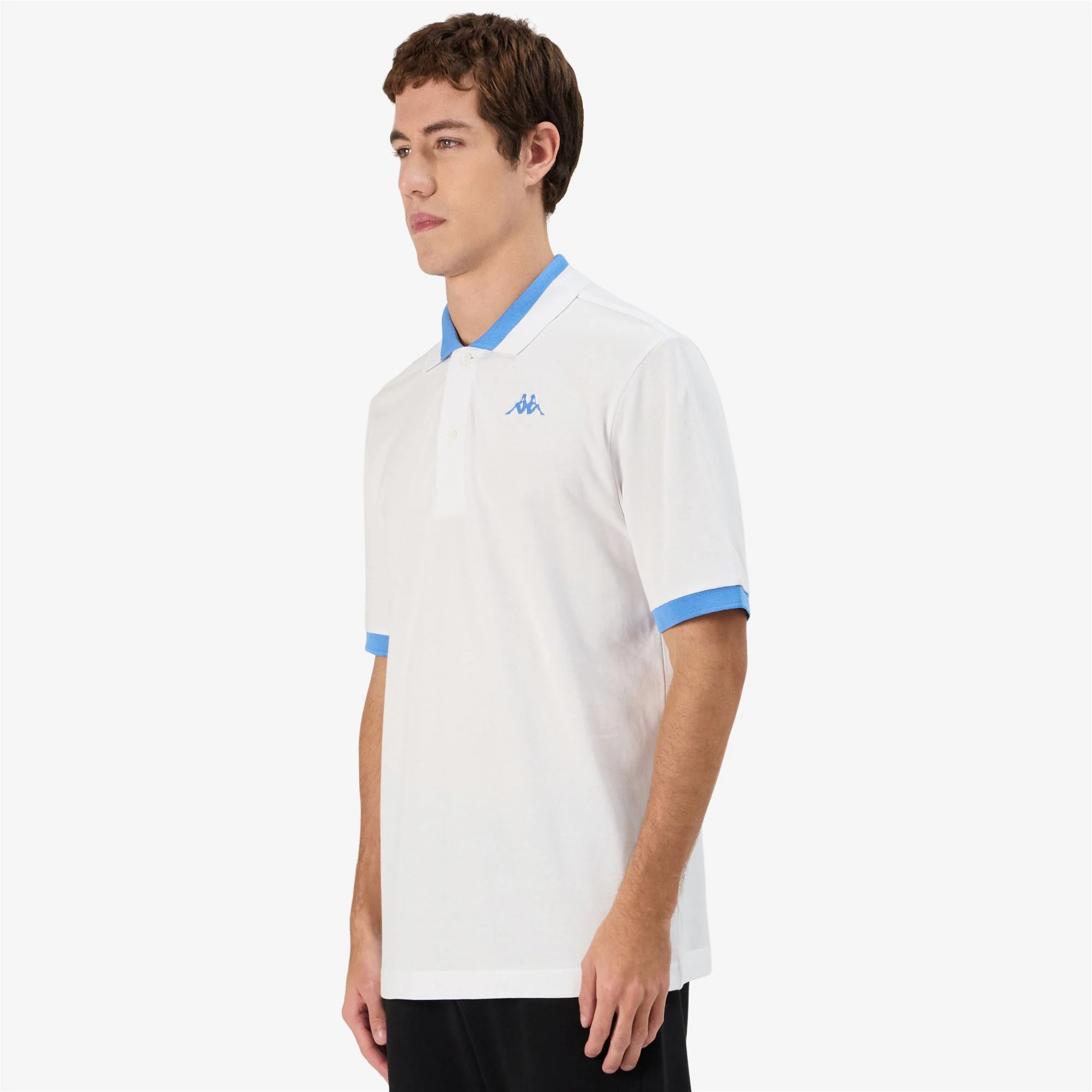 LOGO  NEON - Polo Shirts - Polo - Man - WHITE-NEON BLUE - Image 5
