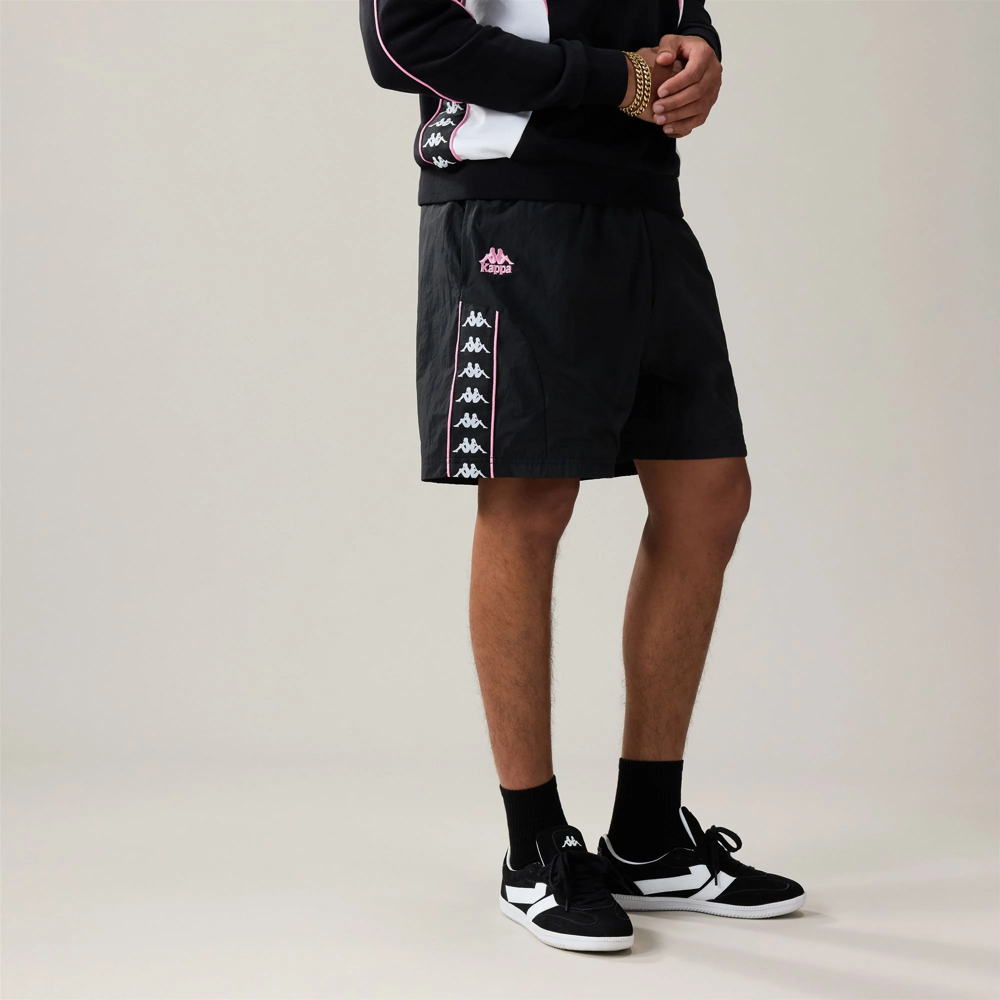 222 BANDA  SADIE - Shorts - Sport Shorts - Man - Black-Pink Prism-White - Image 4