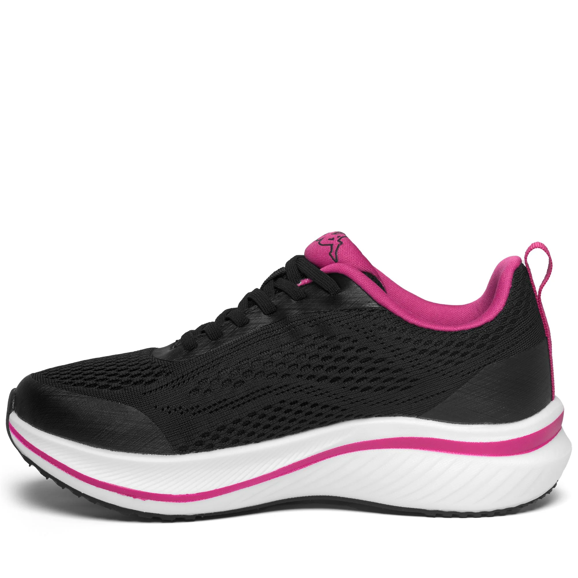 LOGO  MALKWEEN - Sneakers - Low Cut - Woman - Black-Fuchsia Bright Rose - Image 4