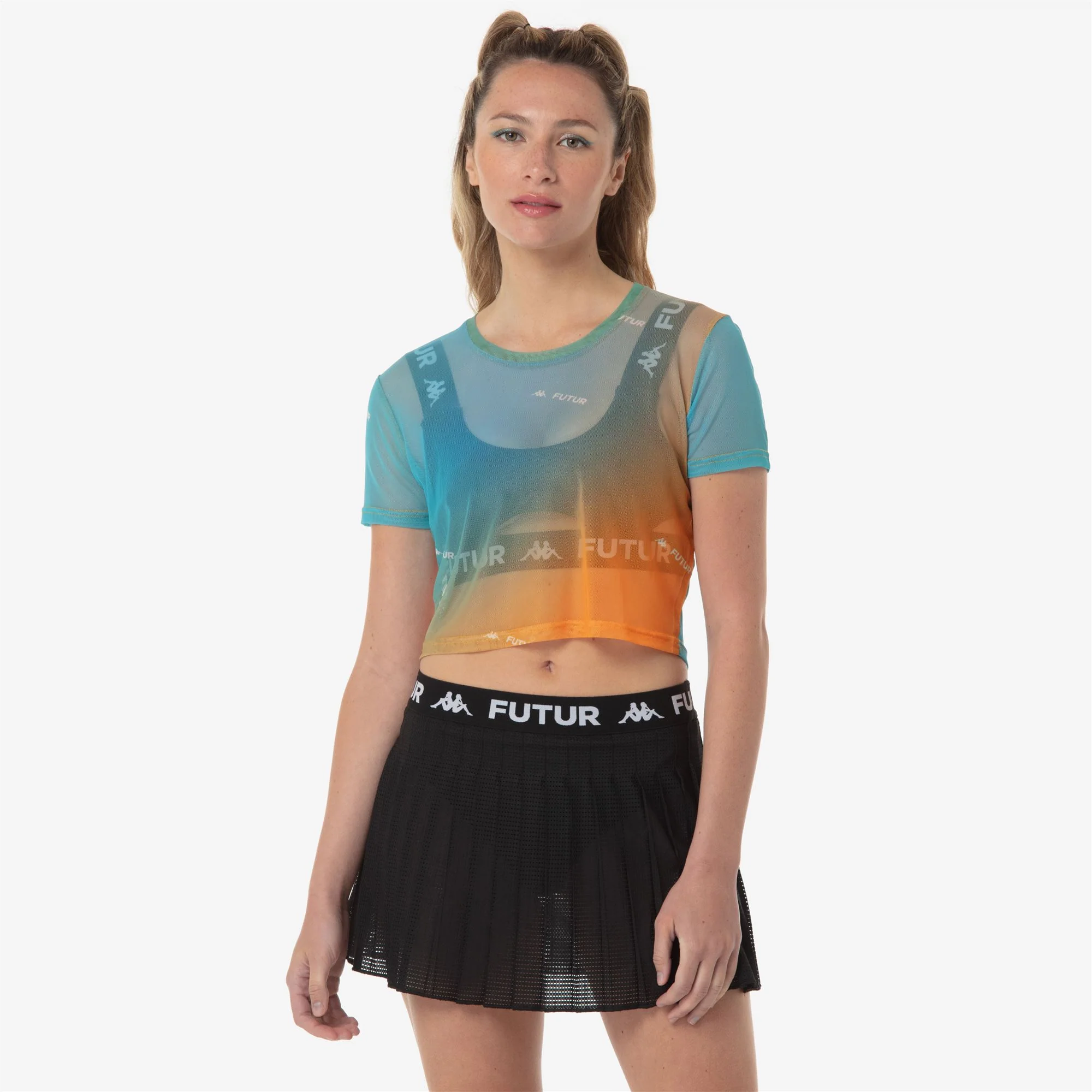 DOAL KFF - T-ShirtsTop - Top - Woman - ORANGE-TURQUOISE-WHITE - Image 5