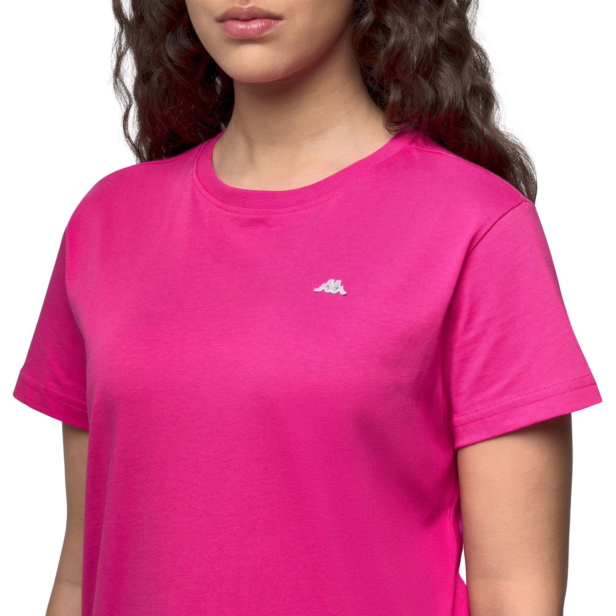 KATIE - T-Shirts & Top - T-Shirt - Woman - Fuchsia Purple-Grey Silver - Image 3